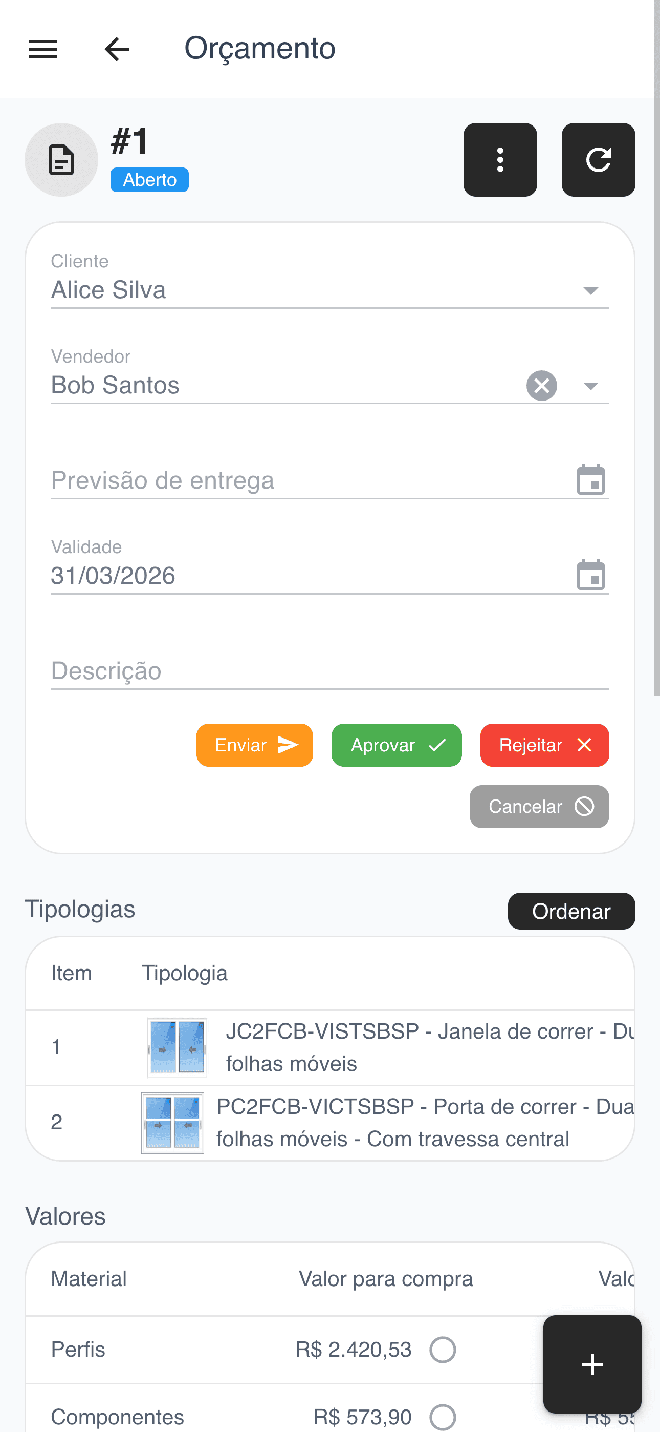 Orçamento Mobile